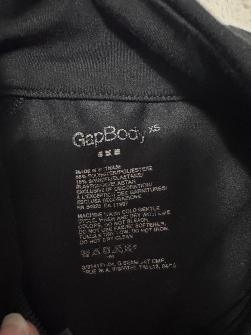 GAP Black Zip-Up Track Jacket With Thumb Holes | XS - Picture 4 of 7